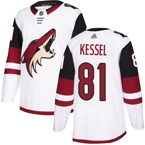 Adidas Coyotes #81 Phil Kessel White Road Authentic Stitched Youth NHL Jersey